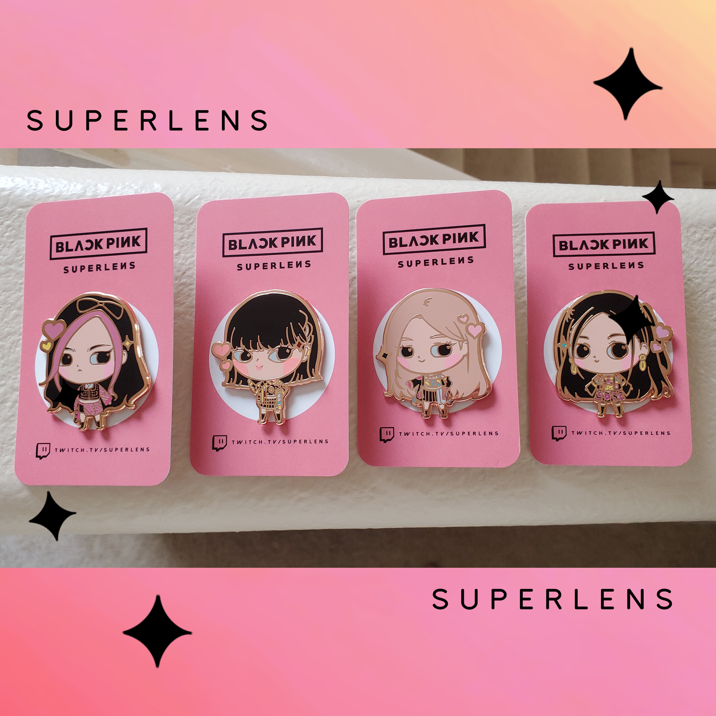 Super KPOP: BLACKPINK Enamel Pins